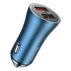 Kép 1/11 - Baseus Golden Contactor Pro autós töltő, 2x USB, 40W (kék)