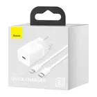 Kép 8/9 - Baseus Super Si Quick Charger 1C 20W fali töltő USB-C-Lightning 1m kábellel (fehér)