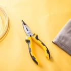 Kép 4/4 - Deli Tools EDL2106 hosszúcsőrű fogó 6" (sárga)