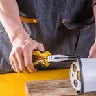 Kép 3/4 - Deli Tools EDL2108 hosszúcsőrű fogó 8" (sárga)