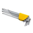 Kép 2/4 - Deli Tools EDL3090 imbuszkulcs készlet, 1,5-10 mm (ezüst)