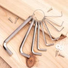 Kép 2/5 - Deli Tools EDL3100 imbuszkulcs készlet, 1,5-10 mm (ezüst)
