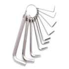 Kép 1/5 - Deli Tools EDL3100 imbuszkulcs készlet, 1,5-10 mm (ezüst)