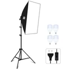 Kép 2/5 - Puluz Softbox LED stúdió szett 50x70cm, állvány, LED izzok 4 db PU5071EU