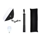 Kép 4/4 - Puluz Softbox LED stúdió szett 50x70cm, állvány, LED izzo 1 db PU5070EU