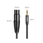 Kép 3/3 - UGREEN AV182 Kábel XLR-bemenet 3,5-es jack 3,5-es csatlakozó, 2m (fekete)