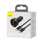 Kép 10/11 - Baseus Superme USB autós töltő, USB-C, 100W + USB-C kábel (fekete)