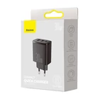Kép 6/7 - Baseus kompakt gyorstöltő, 2xUSB, USB-C, PD, 3A, 30 W (fekete)