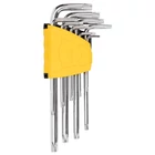 Kép 1/3 - Deli Tools EDL3091 Torx imbuszkulcs készlet, 1,5-10 mm (ezüst)