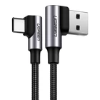 Kép 1/4 - USB-USB-C kábel, ferde UGREEN US176, 3A, 2m (fekete)