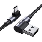 Kép 2/4 - UGREEN US176 USB-USB-C ferde kábel, 3A, 1m (fekete)