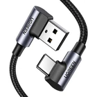 Kép 3/4 - UGREEN US176 USB-USB-C ferde kábel, 3A, 1m (fekete)