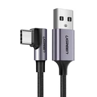 Kép 1/2 - UGREEN US284 USB és USB-C közötti ferde kábel, 3A , 2m (fekete)