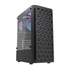 Kép 1/7 - Darkflash DK300M Micro-ATX számítógépház + 3 ventilátor (fekete)
