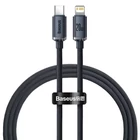 Kép 2/5 - Baseus Crystal USB-C-Lightning kábel, 20W, PD, 1.2m (fekete)