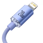 Kép 4/5 - Baseus Crystal USB-C-Lightning kábel, 20W, PD, 2m (lila)