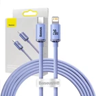 Kép 1/5 - Baseus Crystal USB-C-Lightning kábel, 20W, PD, 2m (lila)