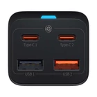Kép 5/6 - Baseus GaN3 Pro gyorstöltő, 2x USB-C, 2x USB, 65W (fekete)