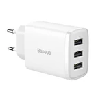 Kép 3/7 - Baseus kompakt gyorstöltő, 3x USB, 17W (fehér)