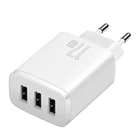 Kép 6/7 - Baseus kompakt gyorstöltő, 3x USB, 17W (fehér)