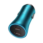 Kép 1/7 - Baseus Golden Contactor Pro autós töltő, 2x USB-C, 40W (kék)