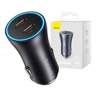 Kép 1/8 - Baseus Golden Contactor Pro autós töltő, 2x USB-C, 40W (szürke)