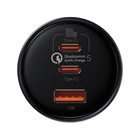 Kép 5/6 - Baseus Qualcomm autós töltő, USB, 2x USB-C, 160W (szürke)