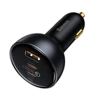 Kép 1/6 - Baseus Qualcomm autós töltő, USB, 2x USB-C, 160W (szürke)