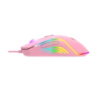 Kép 4/6 - Mysz gamingowa Havit MS1026 RGB 1000-6400 DPI (różowa)