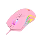 Kép 5/6 - Mysz gamingowa Havit MS1026 RGB 1000-6400 DPI (różowa)