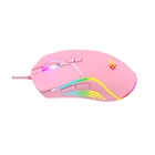Kép 3/6 - Mysz gamingowa Havit MS1026 RGB 1000-6400 DPI (różowa)