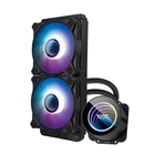 Kép 2/8 - Darkflash DX240 V2 CPU folyadékhűtő ARGB 2x 120x120 (fekete)