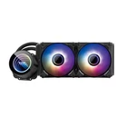 Kép 7/8 - Darkflash DX240 V2 CPU folyadékhűtő ARGB 2x 120x120 (fekete)