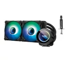 Kép 8/8 - Darkflash DX240 V2 CPU folyadékhűtő ARGB 2x 120x120 (fekete)