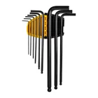 Kép 2/3 - Extra hosszú gömbvégű hatlapfejű kulcskészlet Deli Tools EDL232309H, 1,5-10mm, 9db