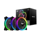 Kép 1/5 - Darkflash DR12 Pro 3in1 ARGB számítógépes ventilátor szett, 120x120 (fekete)