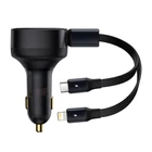 Kép 1/5 - Baseus Enjoyment autós töltő USB-C + Lightning kábellel, 3A, 30W (fekete)