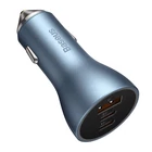 Kép 3/6 - Baseus Golden Contactor Pro autós töltő, 2x USB-C, 1x USB, 65W (kék)