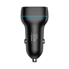 Kép 5/6 - VFAN C11 autós töltő, USB + USB-C, PD 20W + QC 3.0, LED (fekete)
