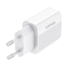 Kép 6/8 - VFAN E01 hálózati töltő, 1x USB, 2,4A + Lightning kábel (fehér)