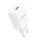 Kép 5/5 - Vipfan E03 hálózati töltő, 1x USB, 18W, QC 3.0 + Lightning kábel (fehér)