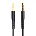 Kép 1/3 - Mini jack 3.5mm AUX kábel VFAN L04 1m, aranyozott (fekete)