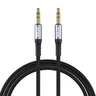 Kép 1/5 - VFAN L11 mini jack 3.5mm AUX kábel, 1m, aranyozott (szürke)