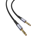 Kép 2/5 - VFAN L11 mini jack 3.5mm AUX kábel, 1m, aranyozott (szürke)