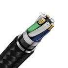 Kép 5/5 - VFAN L11 mini jack 3.5mm AUX kábel, 1m, aranyozott (szürke)