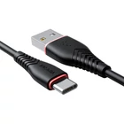 Kép 1/2 - USB-USB-C kábel VFAN Anti-Break X01, 3A, 1m (fekete)