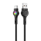 Kép 1/2 - USB és USB-C kábel VFAN Colorful X08, 3A, 1.2m (fekete)