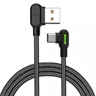 Kép 1/4 - Kábel USB-USB-C szögű Mcdodo CA-5282 LED, 1,8 m (fekete)