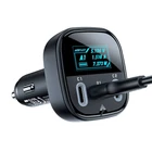 Kép 2/3 - Acefast B5 autós töltő, 101 W, 2x USB-C + USB, OLED (fekete)