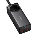 Kép 4/10 - Baseus GaN3 Pro Töltő / elosztó, 2xUSB + 2xUSB-C + AC, 100W (fekete)